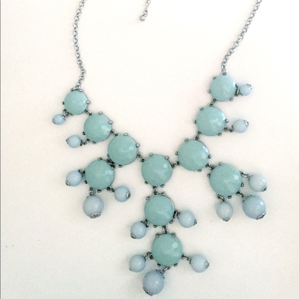 blue statement necklace